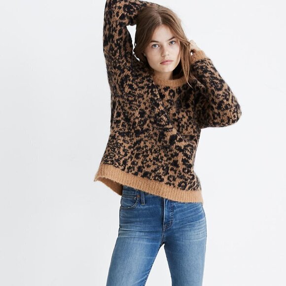 Madewell Crewneck Pullover Sweater in Leopard Medium - Picture 4 of 4